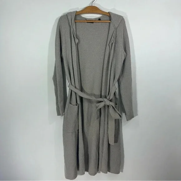 ATM Anthony Thomas Melillo Gray Long Sleeve Long Line Wool Duster Cardigan - Picture 2 of 9